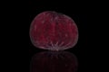 Raw sweet beetroot isolated on black glass Royalty Free Stock Photo