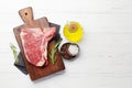 Raw T-bone beef steak Royalty Free Stock Photo