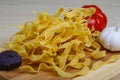 Raw tagliatelle Royalty Free Stock Photo