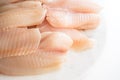 Raw tilapia fish fillet close up Royalty Free Stock Photo