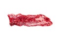 Raw top blade, Denver steak. Isolated on white background.