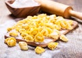 Raw tortellini Royalty Free Stock Photo