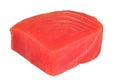 Raw tuna fish steak isolated.on white Royalty Free Stock Photo