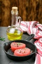 Raw Tuna fish steaks Royalty Free Stock Photo