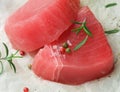 Raw Tuna fish steaks Royalty Free Stock Photo