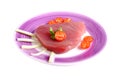 Raw tuna steak