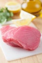 Raw Tuna steaks Royalty Free Stock Photo
