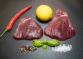 Raw tuna steaks Royalty Free Stock Photo