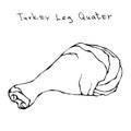 Raw Turkey Leg Quarter. Realistic Vector Illustration Isolated Hand Drawn Doodle or Cartoon Style Sketch. Fresh Fowl Royalty Free Stock Photo