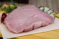 Raw turkey steak