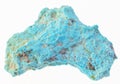 raw turquoise stone on white