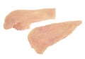 Raw uncooked chicken breast fillets on white Royalty Free Stock Photo