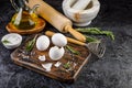 Ingredients for pie, bread or pasta Royalty Free Stock Photo