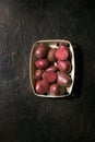 Raw potatoes lilu rose Royalty Free Stock Photo