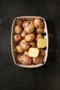 Raw potatoes miss blush Royalty Free Stock Photo