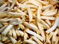 Raw uncooked potato chips/sticks (french fries)