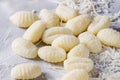 Raw uncooked potato gnocchi Royalty Free Stock Photo