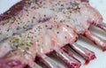 Raw Uncooked Rack of Lamb Royalty Free Stock Photo