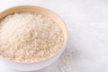 Raw uncooked rice close-up. Copy space Royalty Free Stock Photo