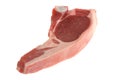 Raw Uncooked Single Lamb Chop isolated