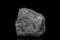 Raw and unrefined silicon element in front of black background Royalty Free Stock Photo