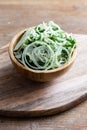 Raw vegan salad made of dehydrated onions and other vegetables