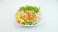 Raw vegetable salad or Asinan Betawi is a traditional food from Indonesia made of cabbage bean sprouts tofu cucumber carrot peanut Royalty Free Stock Photo