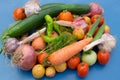 Raw vegetables background.Healthy organic food concept.