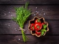 Raw vegetables and herbs Royalty Free Stock Photo