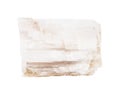 raw white Calcite rock isolated on white