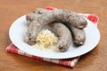Raw white pudding Royalty Free Stock Photo