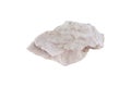 Raw white quartz rock crystal rough quartzite isolated on white background.