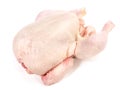 Raw whole Chicken  on white Background Royalty Free Stock Photo