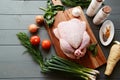 Raw whole chicken Royalty Free Stock Photo