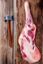 Raw whole leg of lamb Royalty Free Stock Photo