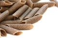 Raw wholegrain pasta Royalty Free Stock Photo