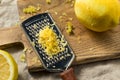 Raw Yellow Organic Lemon Zest Royalty Free Stock Photo