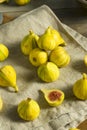 Raw Yellow Organic Tiger Figs Royalty Free Stock Photo