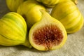 Raw Yellow Organic Tiger Figs Royalty Free Stock Photo