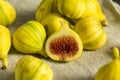 Raw Yellow Organic Tiger Figs Royalty Free Stock Photo