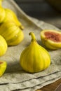 Raw Yellow Organic Tiger Figs Royalty Free Stock Photo