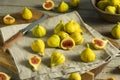 Raw Yellow Organic Tiger Figs Royalty Free Stock Photo