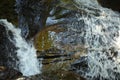 Rawana waterfall stream in montain Sri Lanka