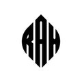 RAX circle letter logo design with circle and ellipse shape. RAX ellipse letters with typographic style. The three initials form a Royalty Free Stock Photo
