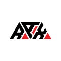 RAX triangle letter logo design with triangle shape. RAX triangle logo design monogram. RAX triangle vector logo template with red Royalty Free Stock Photo