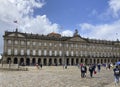 The Raxoi Palace on the Praza do Obradoiro Square, the final stage of Camino de Santiago in Spain.