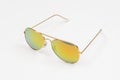 Ray Ban lenses or glasses, style, fashion. Aviator Royalty Free Stock Photo