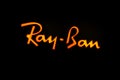 Ray Ban logo Royalty Free Stock Photo