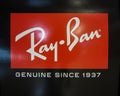 Ray Ban logo Royalty Free Stock Photo