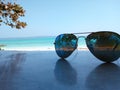 Ray-Ban sunglasses at beach goa beach Royalty Free Stock Photo
